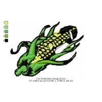 Corn Embroidery Design 02